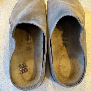 Birkenstock Gray Suede Clogs